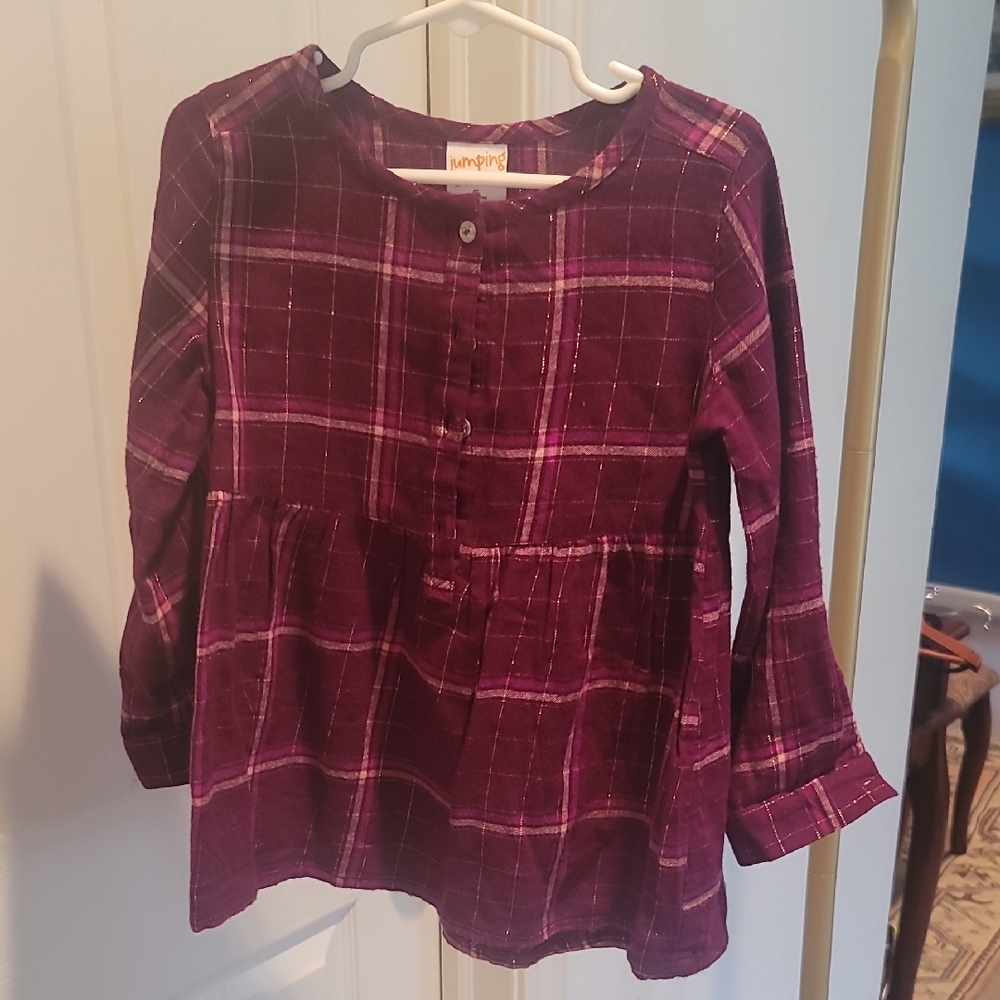 Sale!  Kids Purple Plaid Shirt